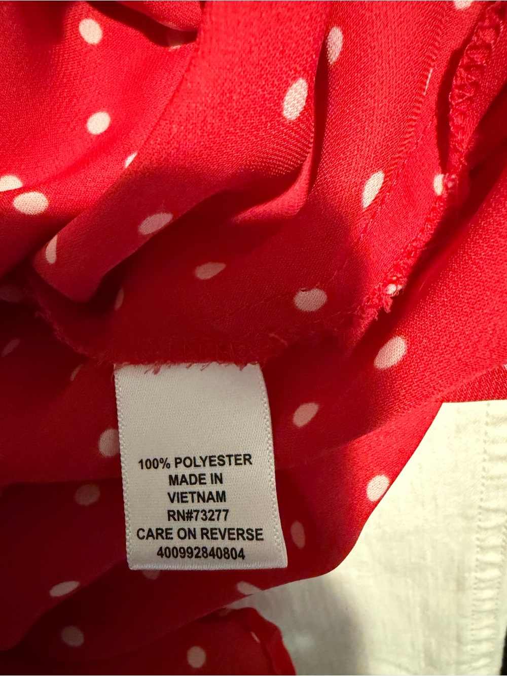 Elle Red Polka Dot Flutter Sleeve Blouse - Picture 6 of 6